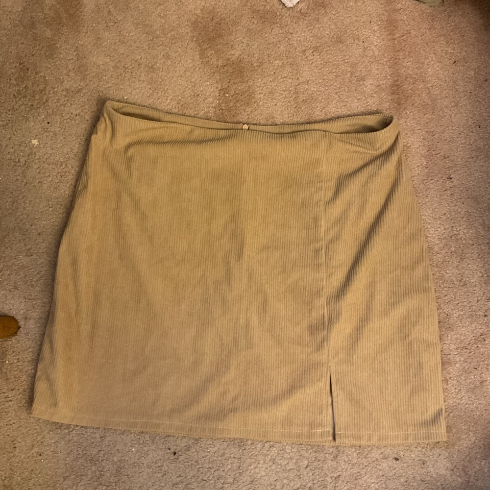 Tan Corduroy Women's Skirt